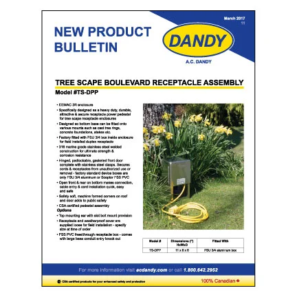Tree Scape Boulevard Receptacle Assembly