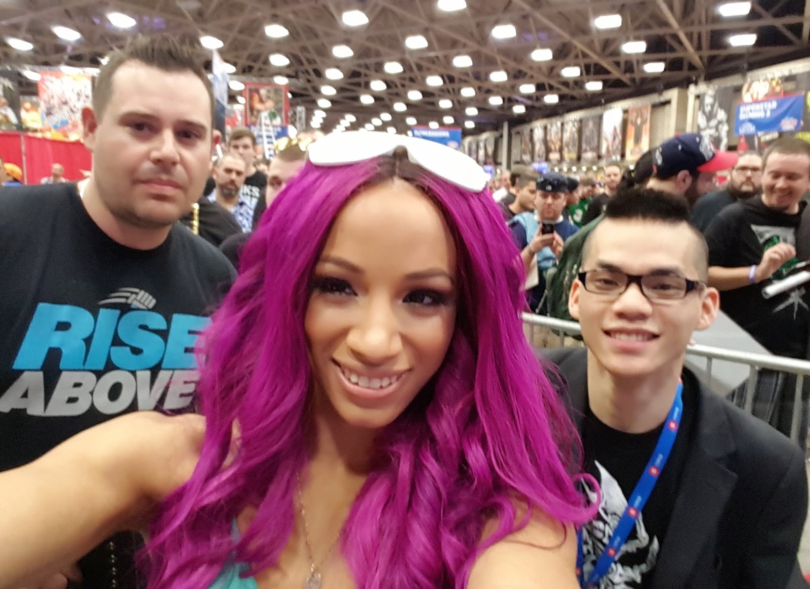 Parker Schmidt, Sasha Banks, and Dickson Liong