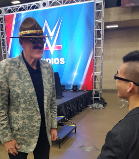 Liong talking to Sgt. Slaughter