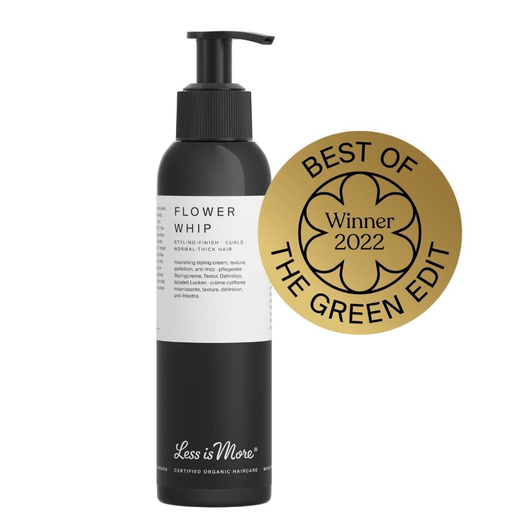 We are thrilled to announce Less is More Organic Haircare FLOWER WHIP was awarded The Best Of The Green Edit Award 2022 in Haircare Product Category. 

Award winners were announced at The Green Edit Event, Terrace on the Domain, Sydney - 10th March 2