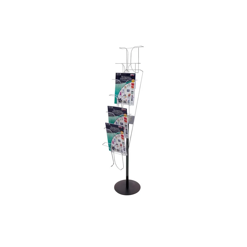 A4 7 Pocket Floor Stand Literature Holder 7 Tier x 1 Wide
