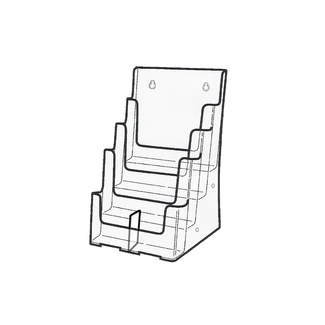 4 Tier 3 x A4, 2 x DLE Brochure Holder