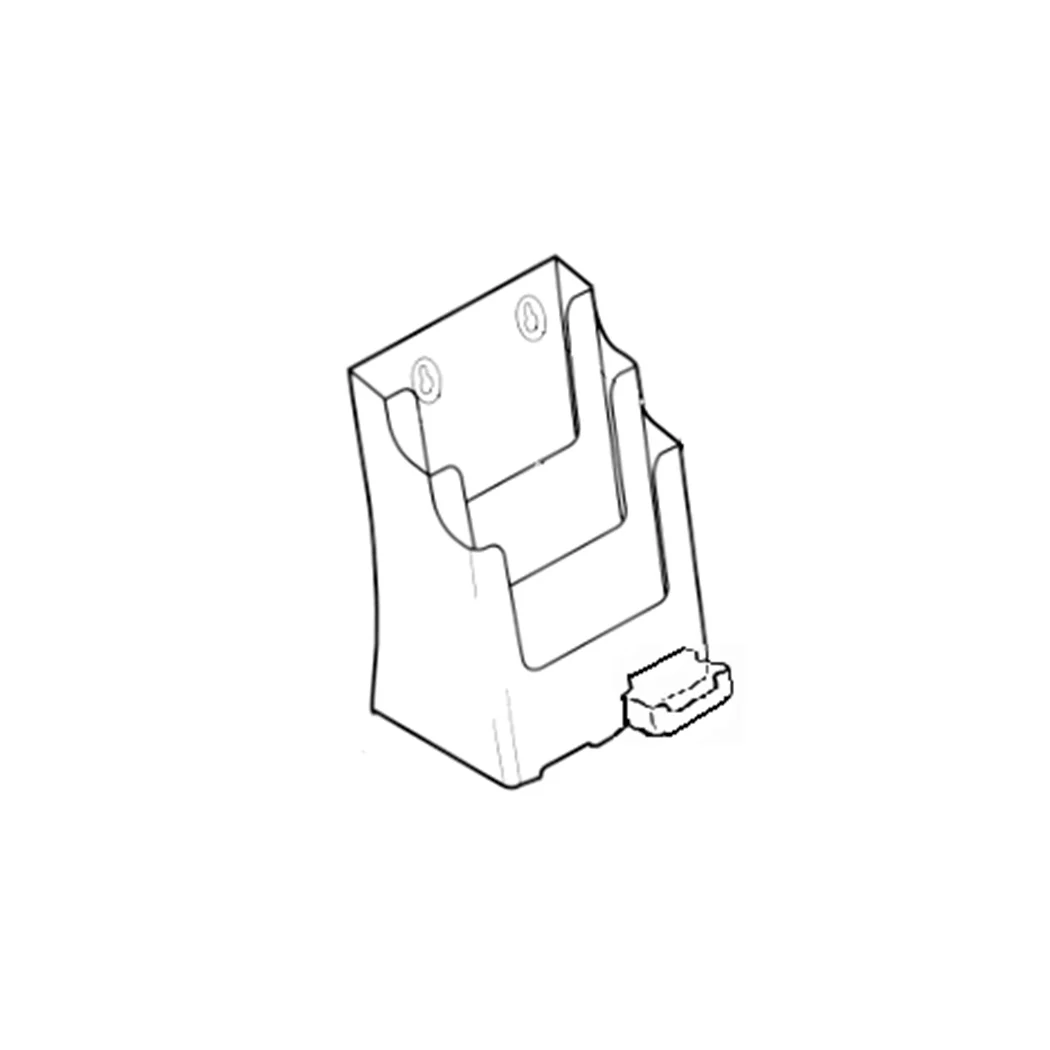 A4 3 Tier Brochure Holder, Freestanding/Wall Mounting with Business Card Holder