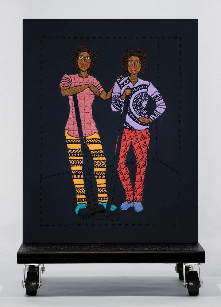  Street Vendors” is a socially engaged project that explores labor, memory and migration via textile works. It portrays New York based undocumented immigrants working with their children as street vendors.    I asked street vendors to send me photos 