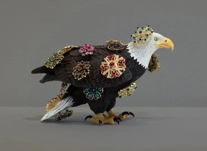 Crossing the River, sculpture (found objects), 10 × 8 × 9 inch.