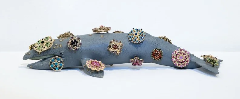 The Singing Whale, sculpture (found objects), 12 × 5 × 9 inch.