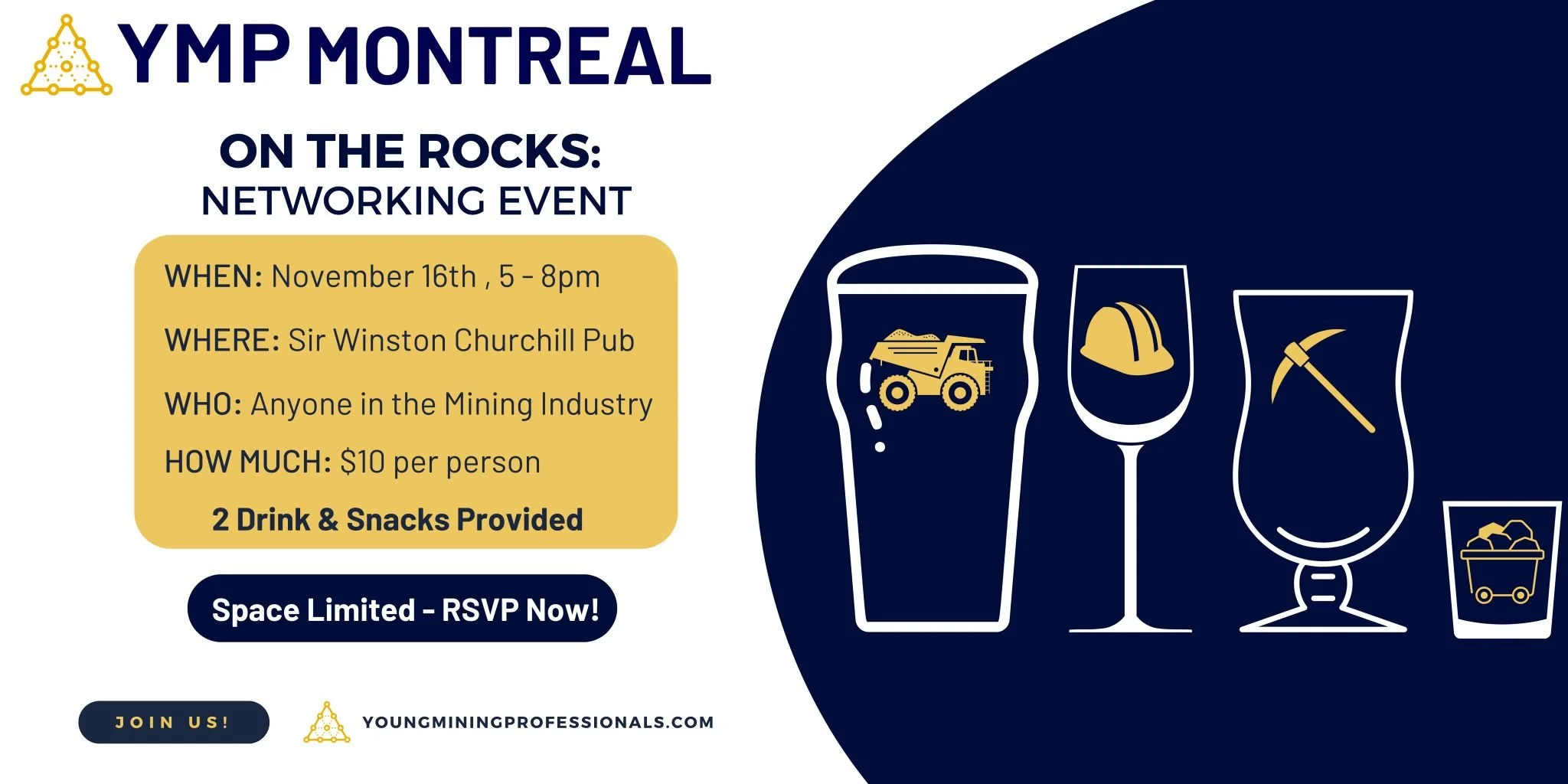 "On the Rocks" YMP Montreal Networking Event
