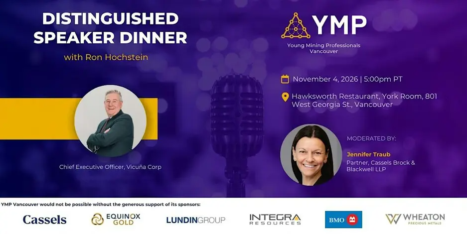YMP Vancouver - Distinguished Speaker Dinner with Ron Hochstein