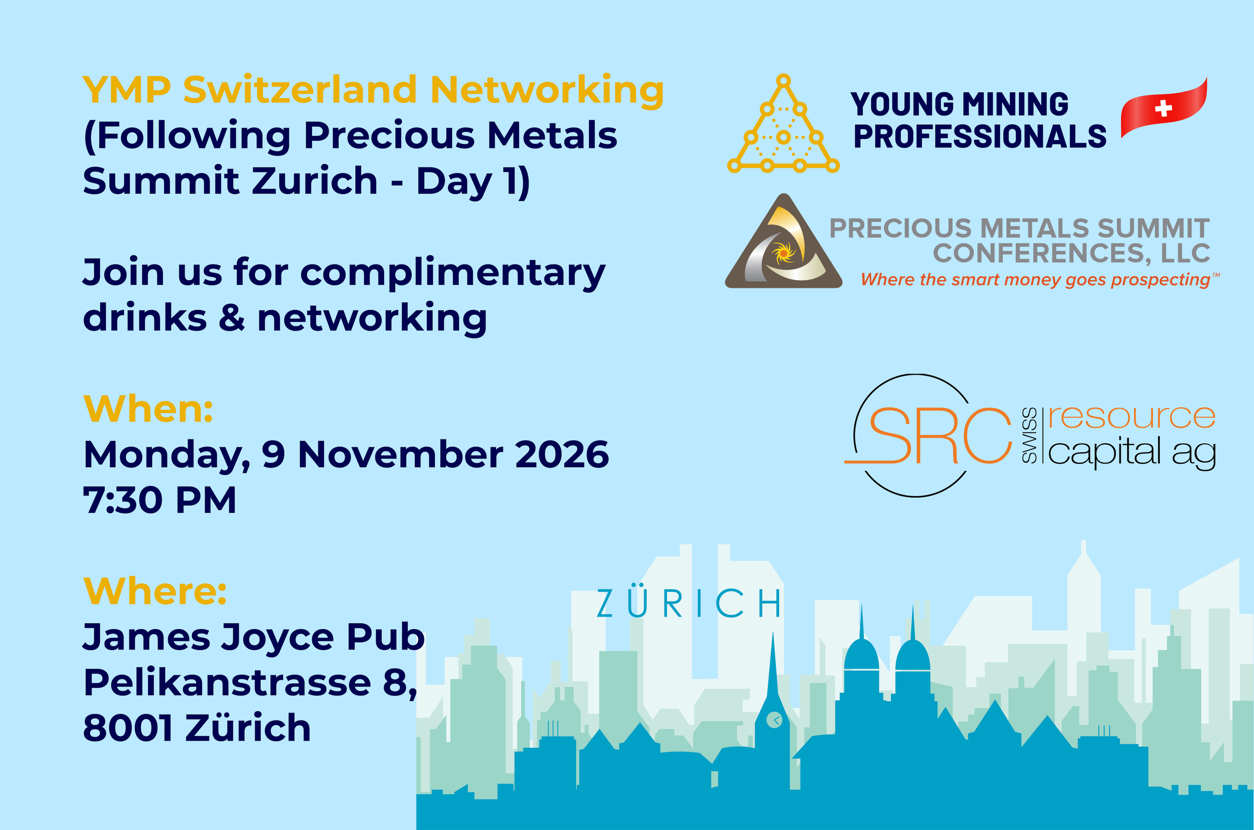 YMP Switzerland 🇨🇭 Networking Reception – Precious Metals Summit Zurich 2026