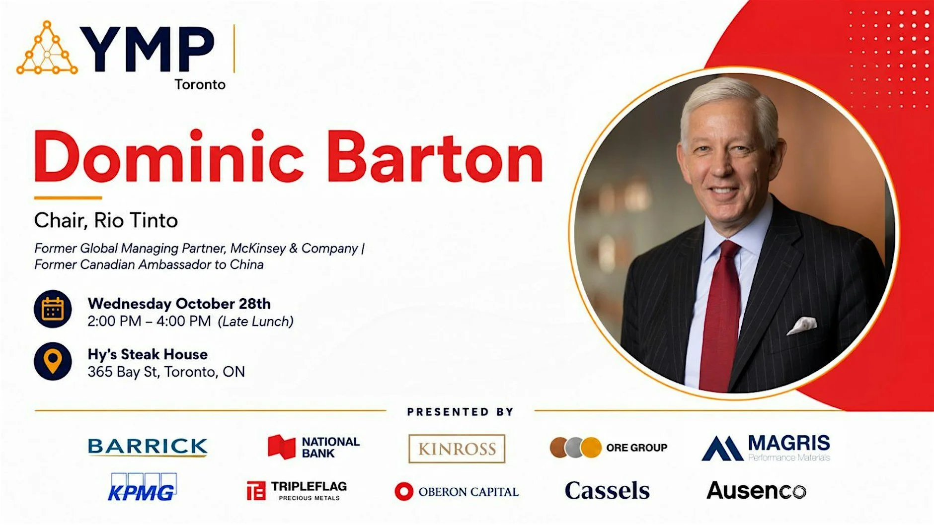 YMP Leaders in Mining Speaker Series - Dominic Barton