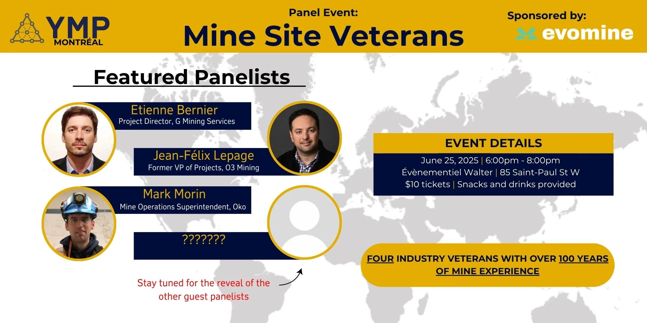 YMP Montreal - Mine-Site Veterans Panel Event — Young Mining Professionals