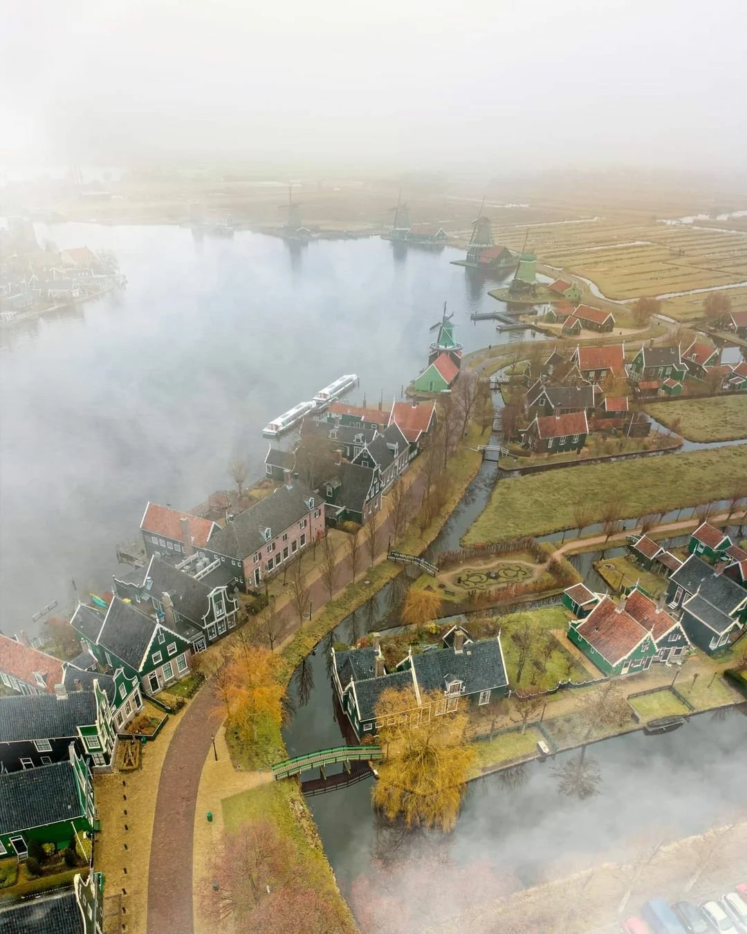 luchtfoto Zaanse Schans