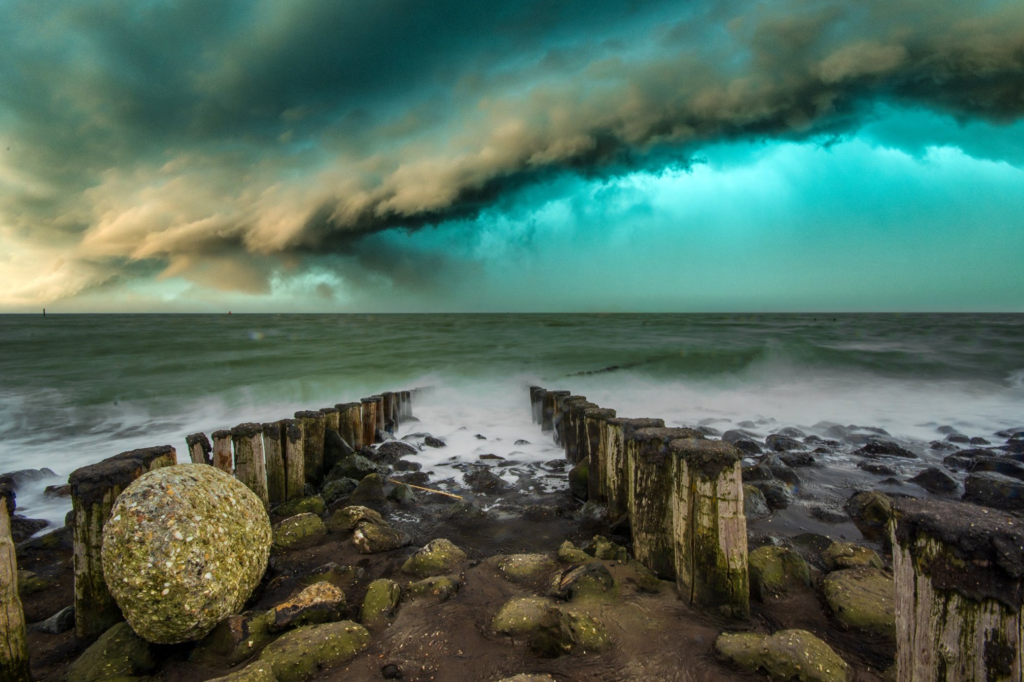 slecht weer in Domburg