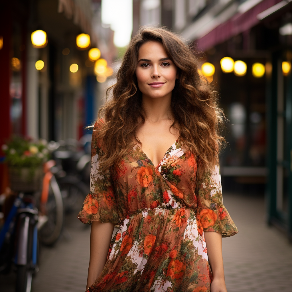 Dutch woman in an street