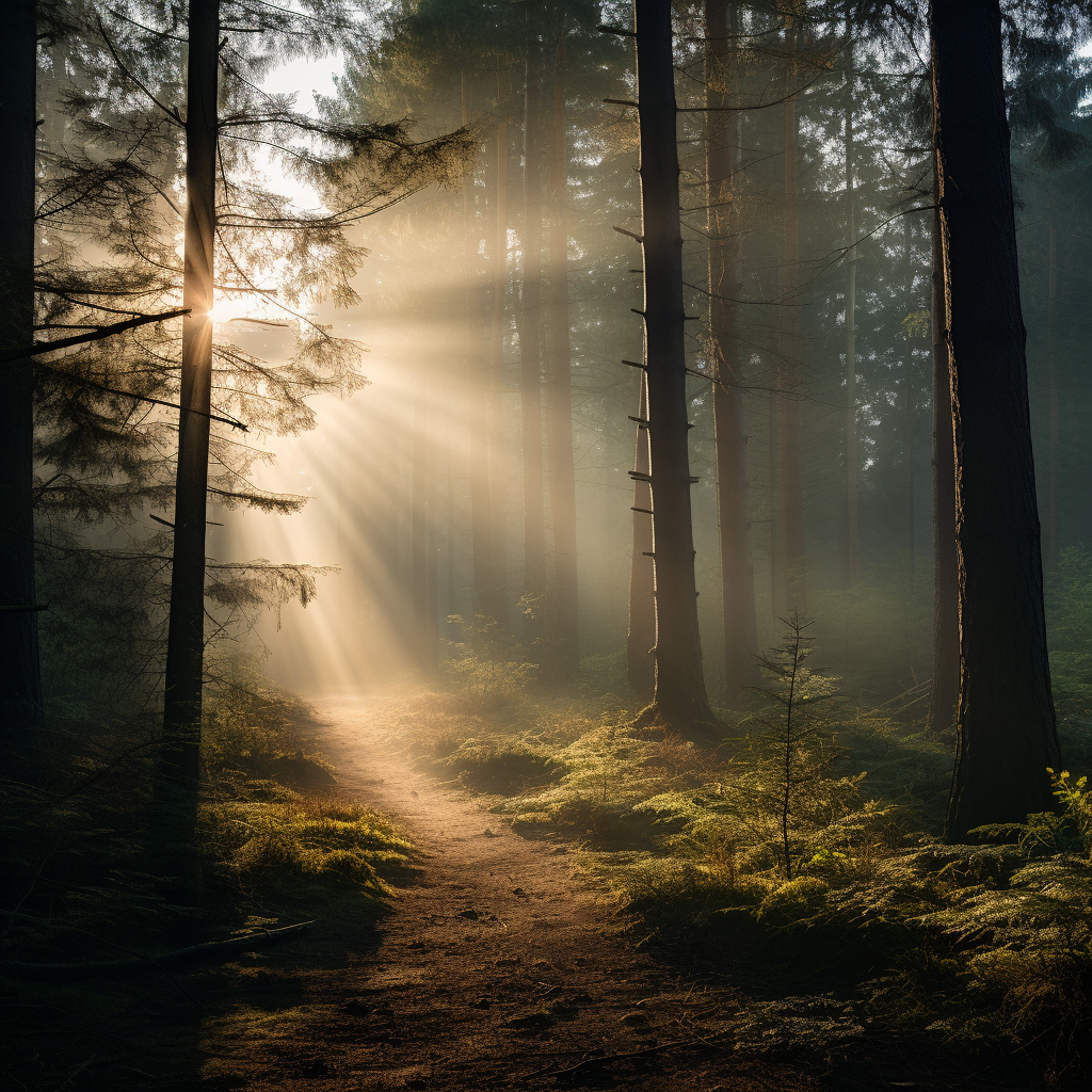 Early morning in the woods 