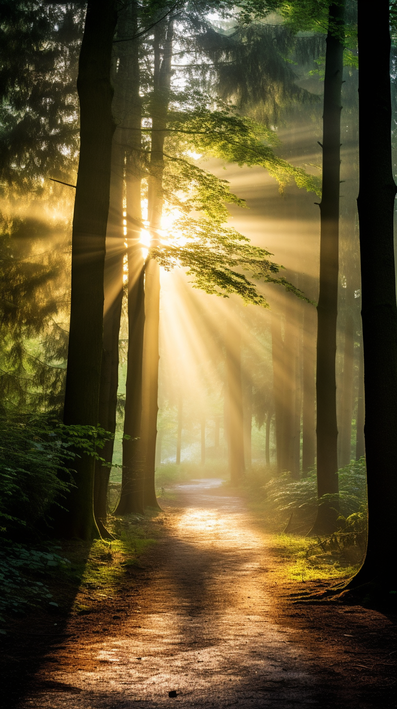 Woods in the sunlight