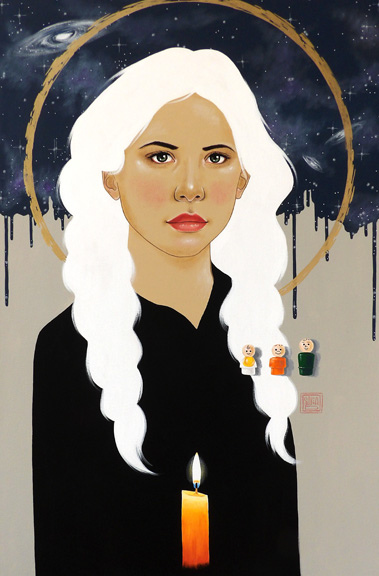 "Mary" acrylic on canvas 36x24 ©Sara Drescher