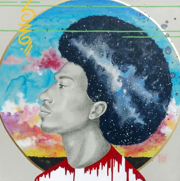 "The Presence of More" mixed media 20x20 ©Sara Drescher