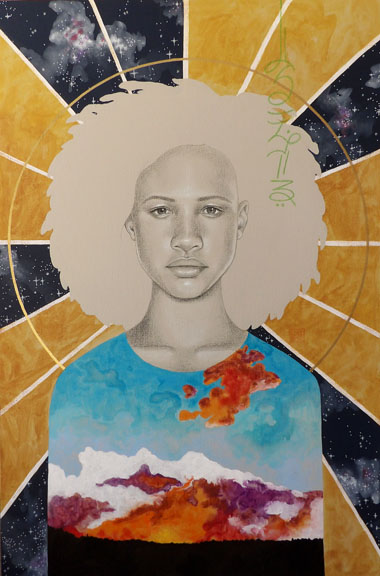 "Generation of Revelation" mixed media 36x24 ©Sara Drescher-private collection