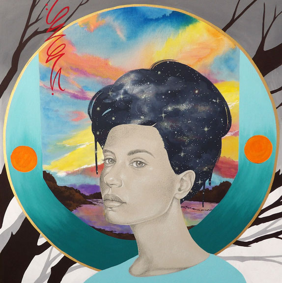 "Transient Permanence" mixed media 24x24 ©Sara Drescher-private collection