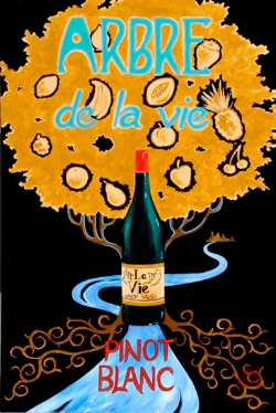“Tree of Life” acrylic ©Sara Drescher This piece in the wine series portrays the Tree of Life as described in Revelation. The river of the water of life runs down the middle of the street. On each side of the river stands the tree of life bearing twelve crops of fruit and yielding the fruit every month. The leaves of the tree are for the healing of the nations.
