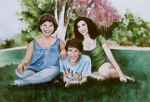 Group watercolor portrait by Sara Drescher