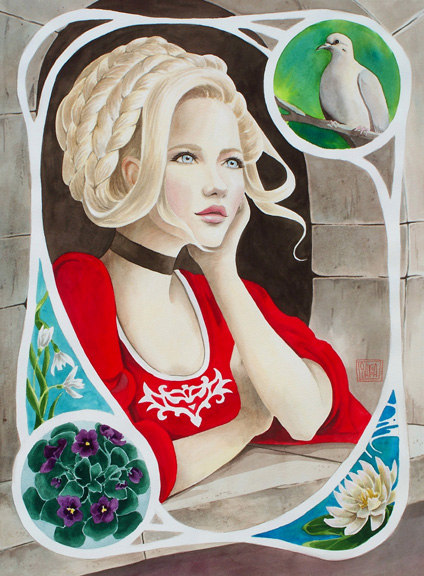 "Vision" watercolor ©Sara Drescher-private collection