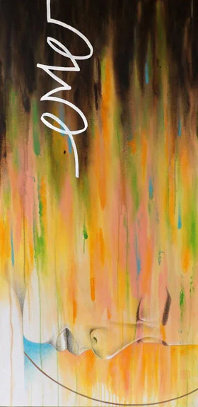 "Anointed" mixed media 48x24 ©Sara Drescher