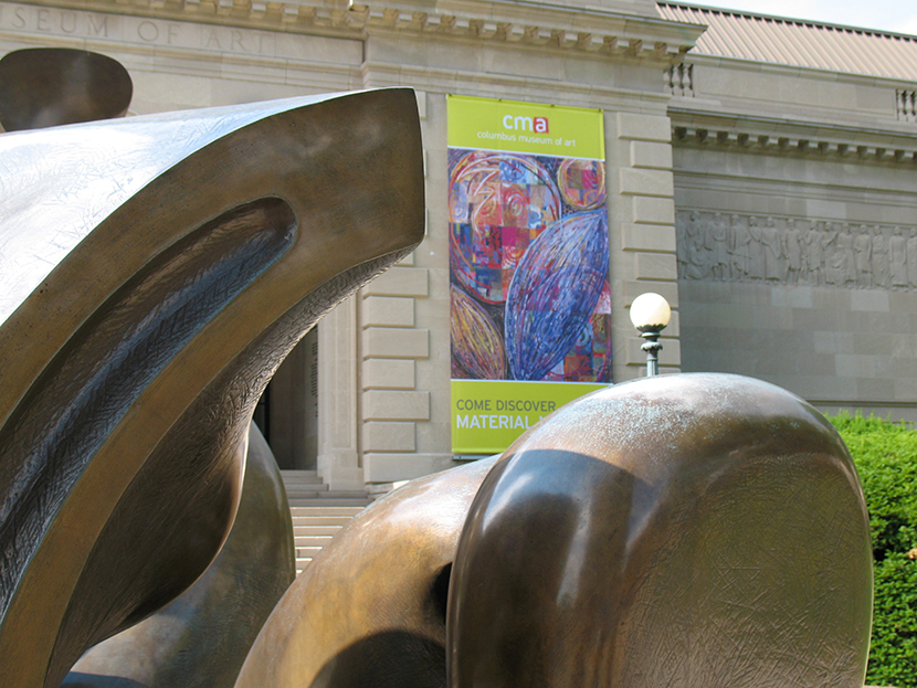 BennerSue_Poster and Moore sculpture at CMA-R.jpg