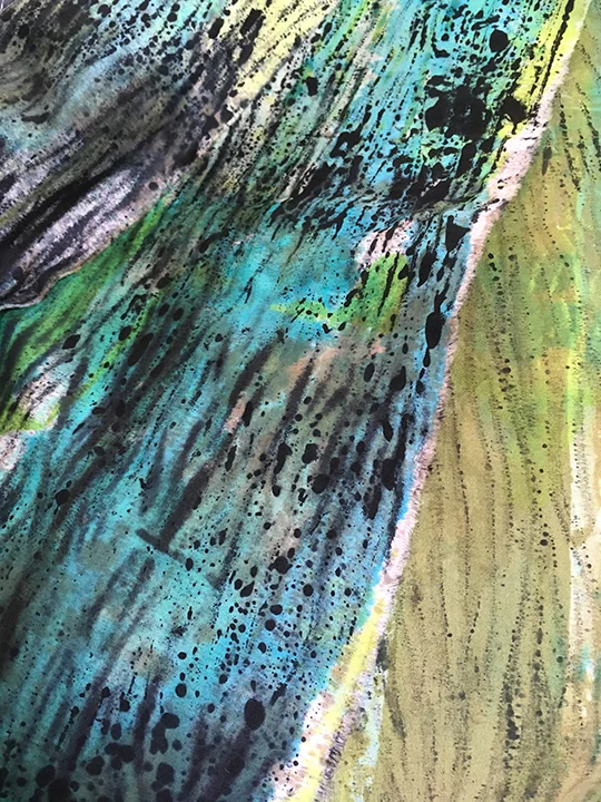 Dyed and painted cottons