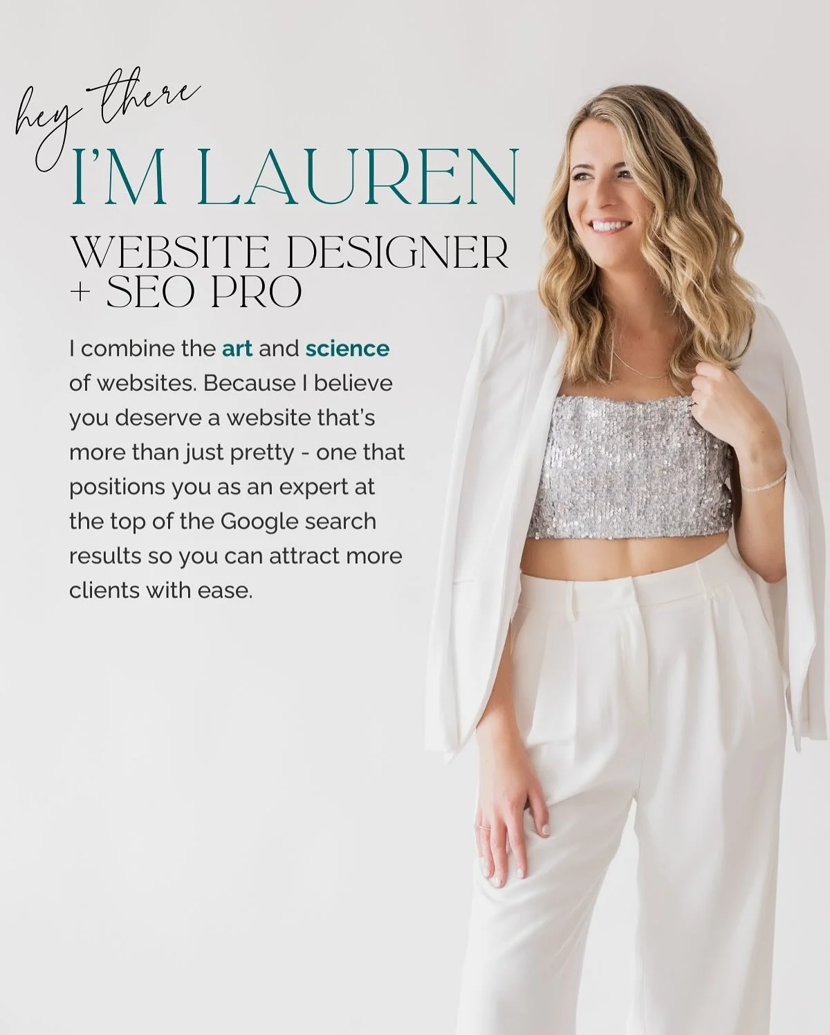 Hey there, new friend! 👋 So glad our paths have crossed in this corner of the internet!

I&rsquo;m Lauren - website designer, SEO strategist (and secret weapon for coaches and creatives who are beyond ready for a website that matches their level of 