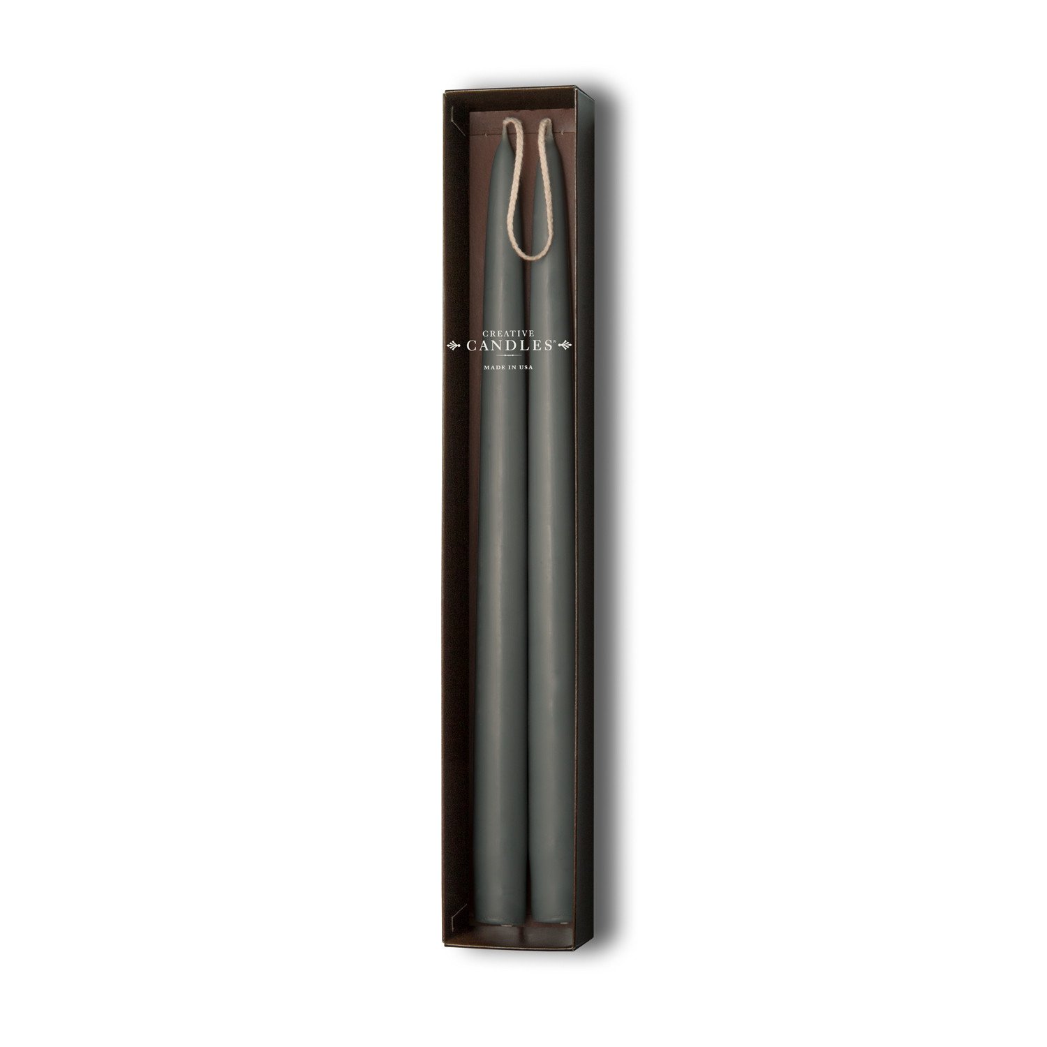 Gunmetal Taper Candles