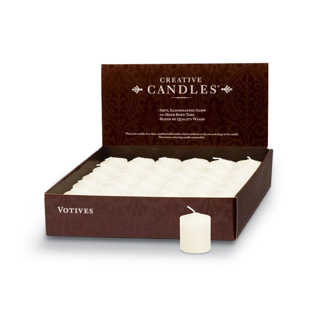 White Votive Candle Set