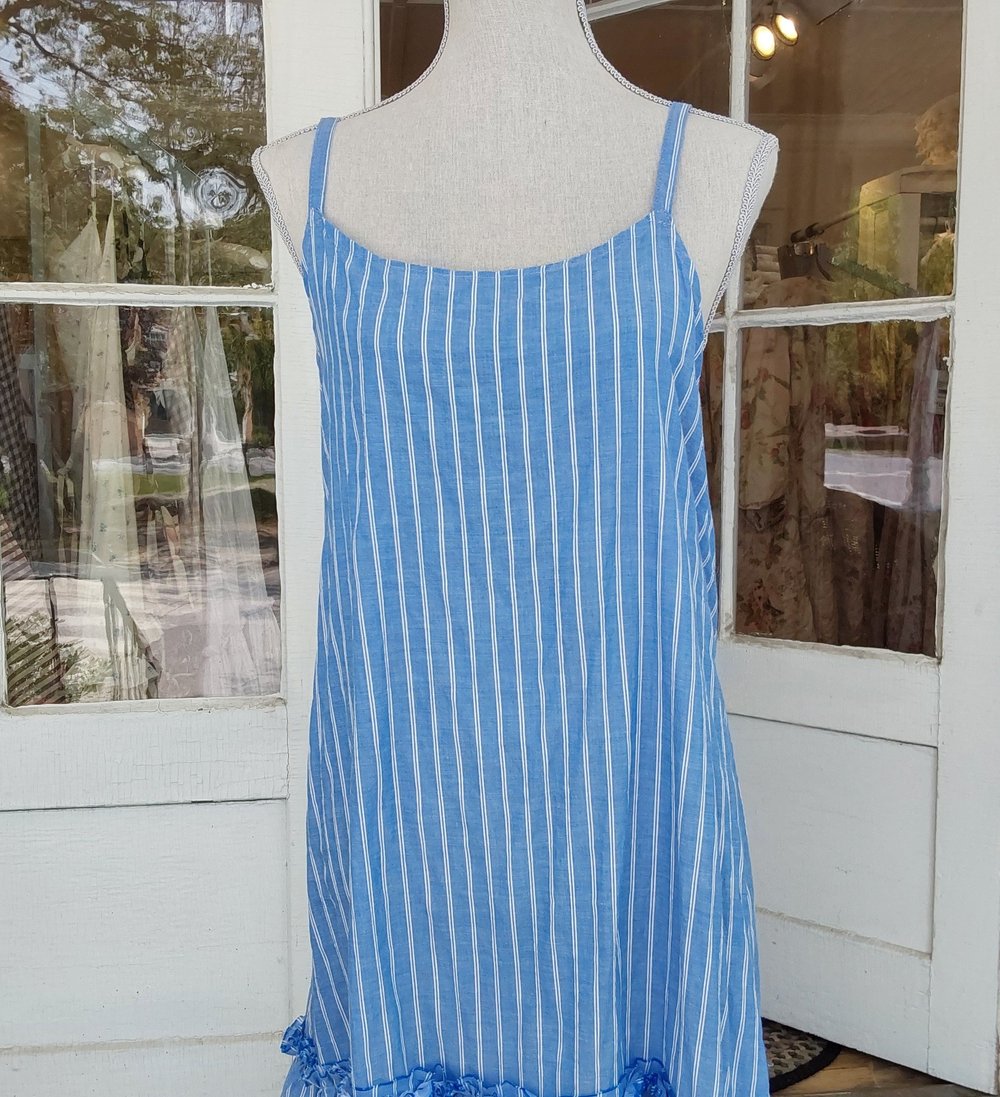 white christmas dresses Zimmermann Awaken Denim Slip Dress | Railway Blue main image 1