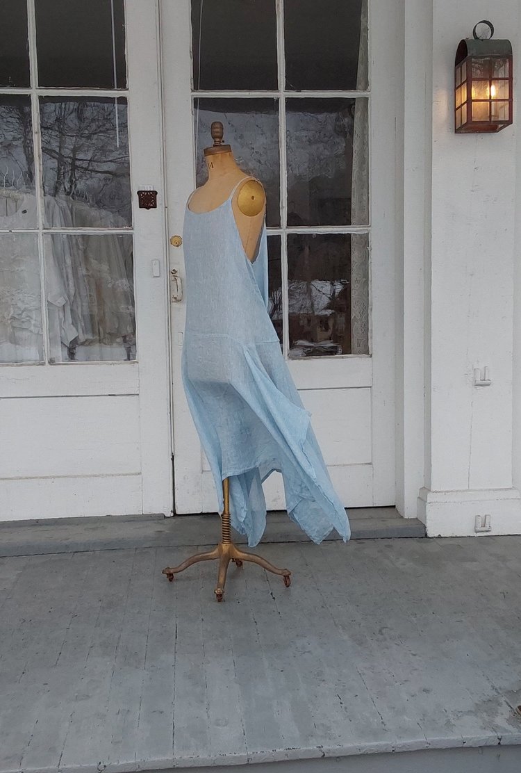 chinese dress ladies Lemlem Nia Slip Dress in Nefas Sky