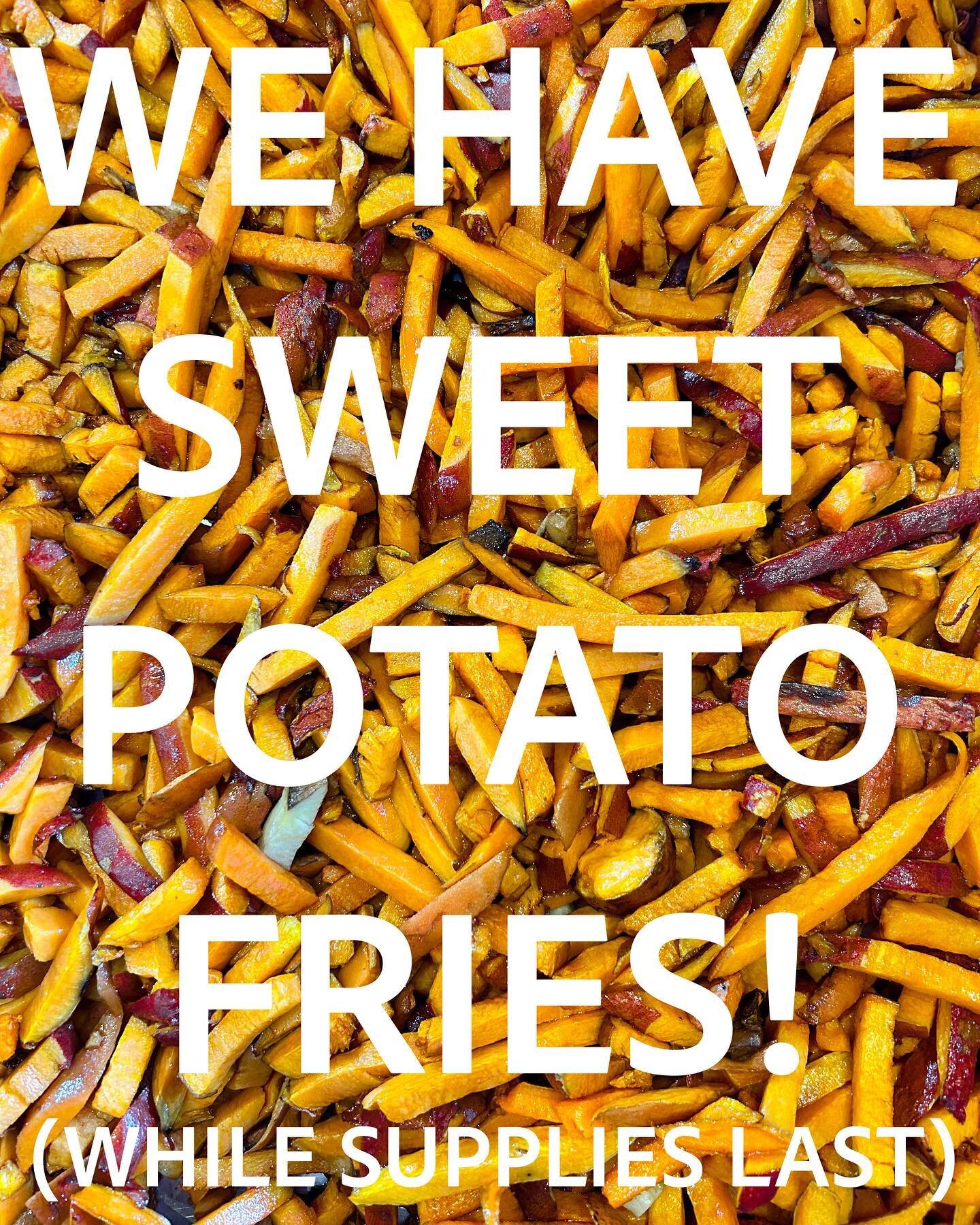 Sweet potato fries are on the menu for a limited time!
We will be closed Thursday (Thanksgiving Day) this week but open Black Friday and Small Business Saturday!!