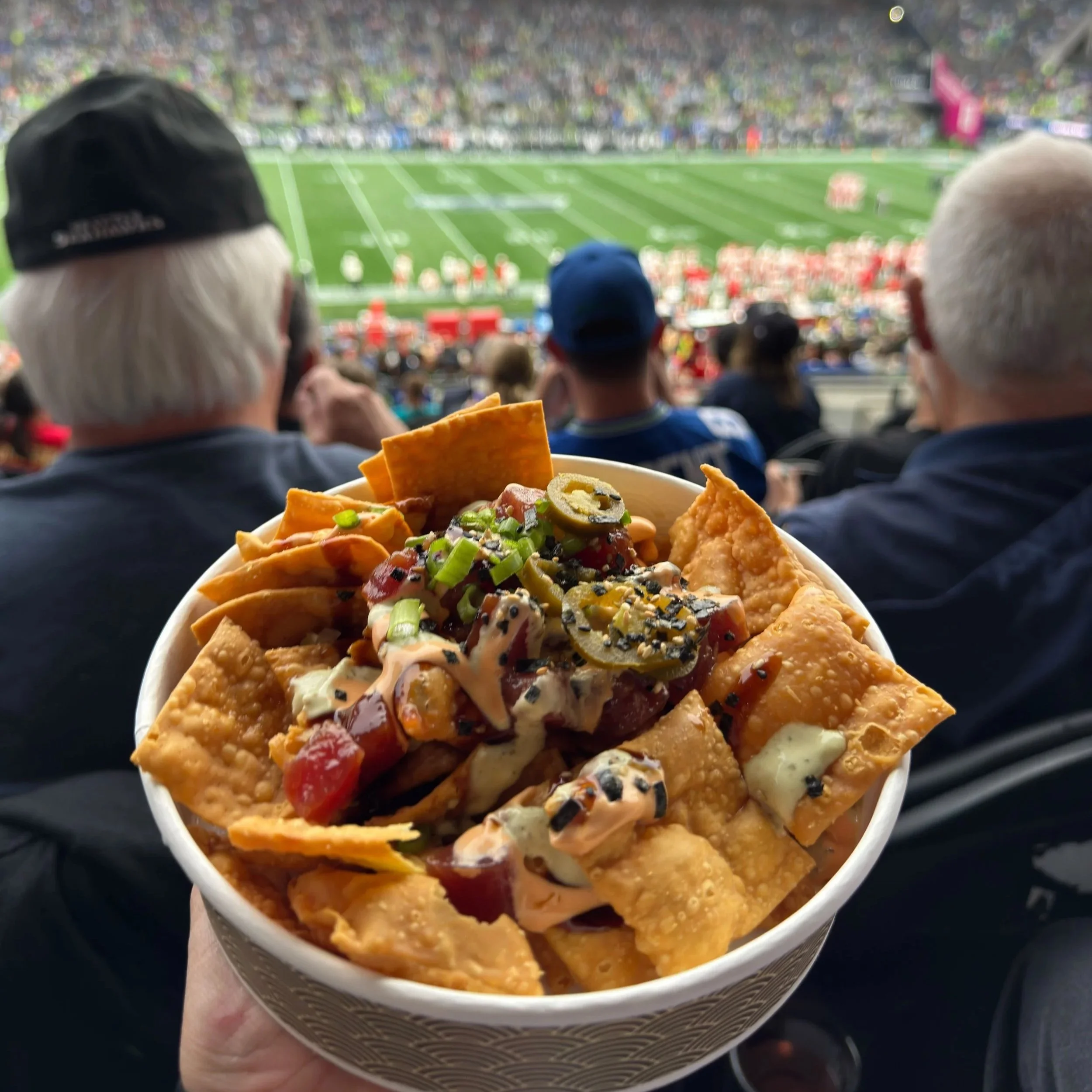 Poke Nachos from Bar Dojo at Lumen Field