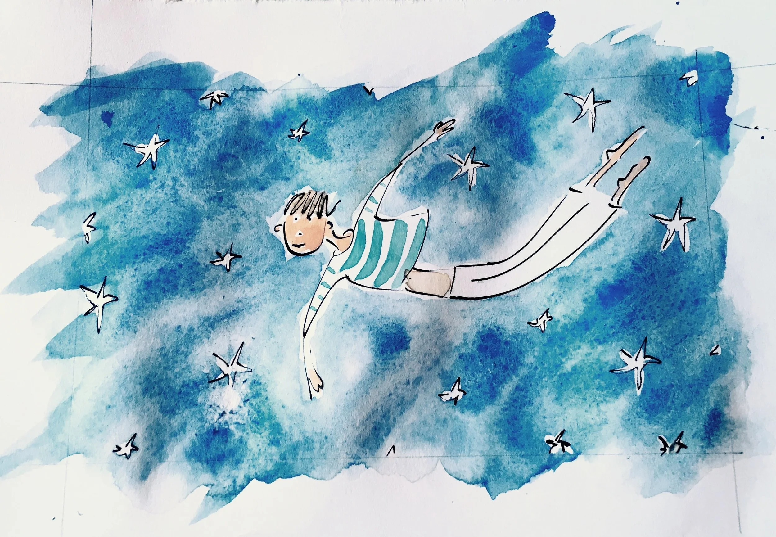 A hot bath of sky and stars.