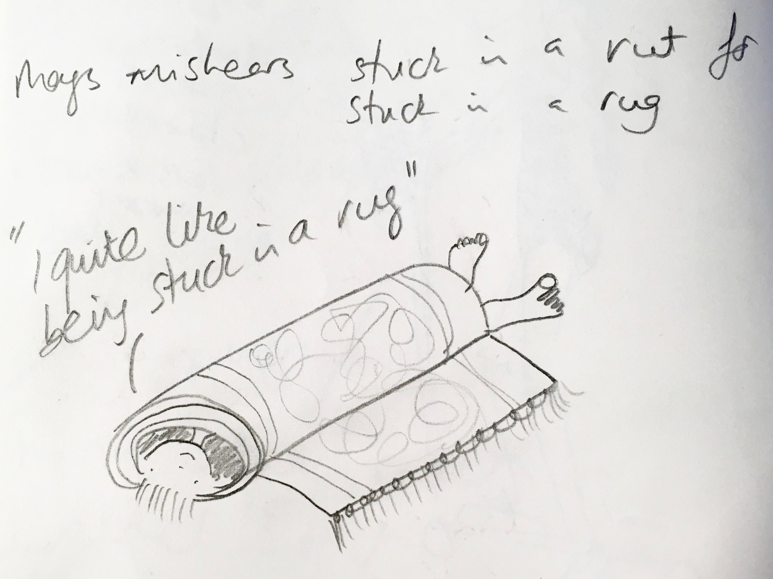 Stuck in a rug