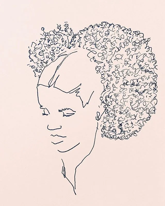 ✨💥✨💥✨💥✨when hair like this walks on the train I get suuuuuuuper excited. Drawing curls is like the most meditative thing a human can do. Errr, you know, I think it is. 😂 What do you do to relax?