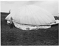 This balloon was found largely intact after it crashed on the Cheyenne River Agency in South Dakota. (From the National Archives, ARC Identifier: 285217.)
