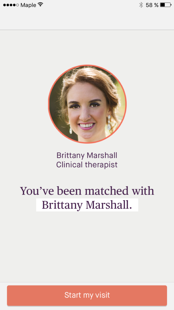Get matched with one of our therapists and have a session within 24 hours