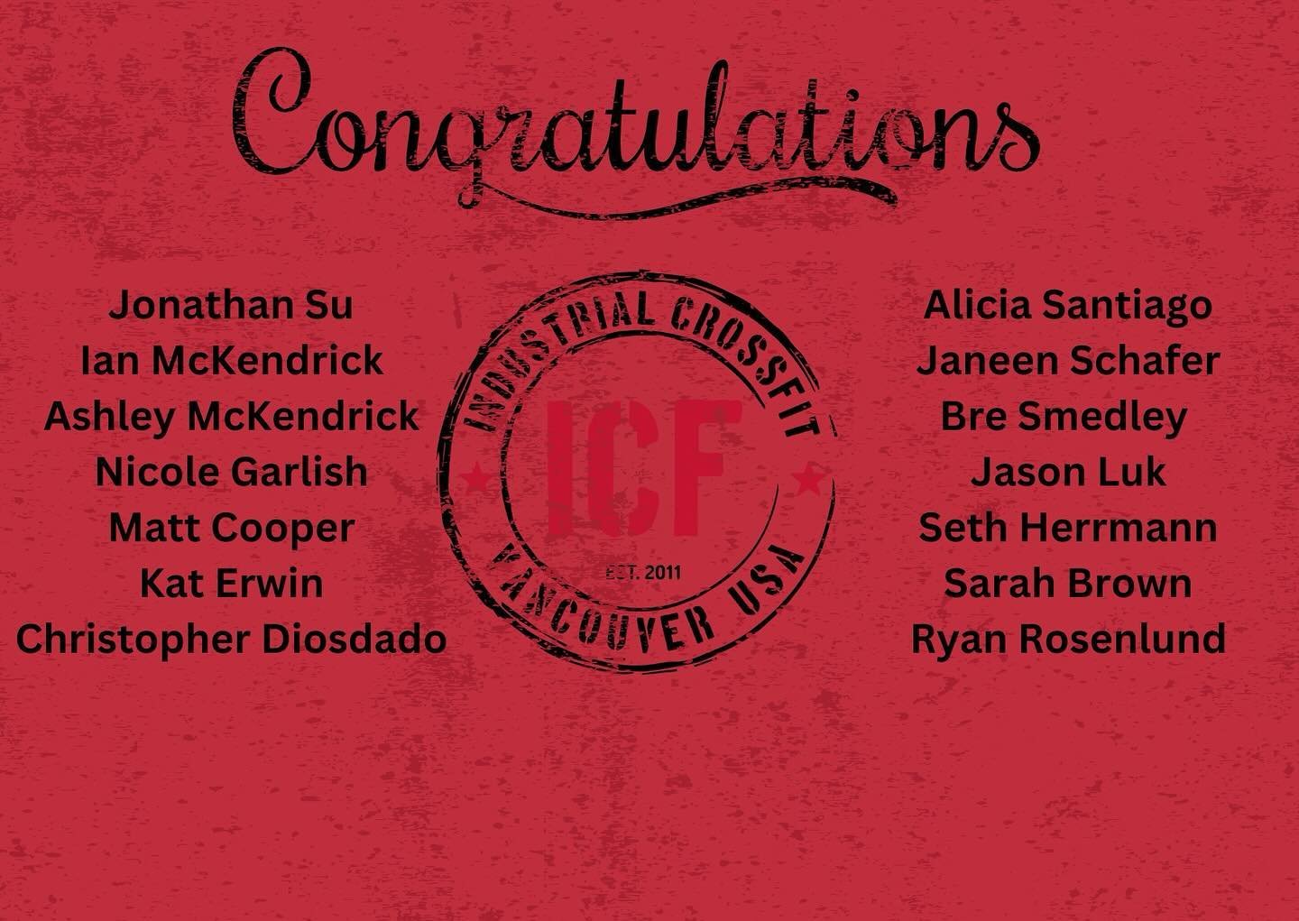 🌟🌟Congratulations to these 14 ICF athletes who qualified for Individual and/or Age Group Quarterfinals 🌟🌟
.
These athletes put their fitness to the test and placed in the top 25% of their CrossFit Open division and have earned the opportunity to 