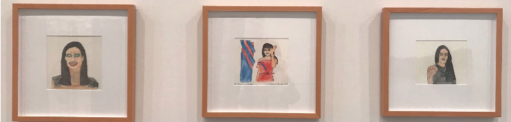 Dawn Westover, “Ivanka Trump” “Melania Trump” and “Tiffany Trump”, 2017, watercolor pencil on paper