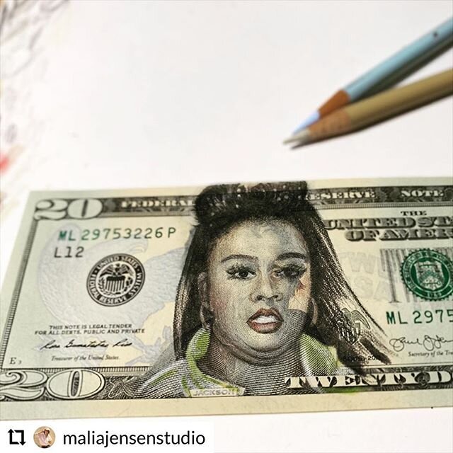 Meanwhile in quarantine Portland based artist @maliajensenstudio is making #lizzomoney and we&rsquo;re here for it @lizzobeeating #RepostPlus @maliajensenstudio
- - - - - -
Everyone is concerned about making money... I&rsquo;m right there with you...