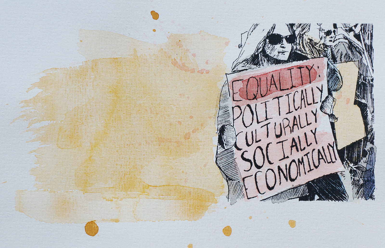Ape_Bleakney_March Mixed Media - 'Equality (4)', 6.5''x9.5'', Screen Print + Watercolor, 2018 copy.jpg