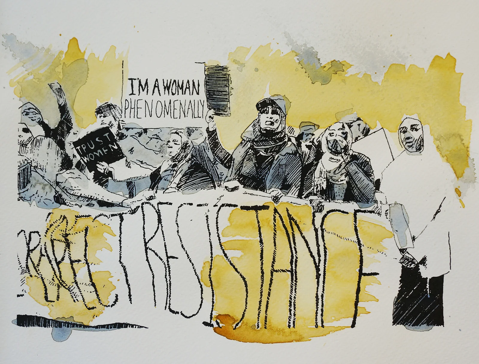 Ape_Bleakney_March Mixed Media - 'Phenomenally (3)', 9.5''x12.5'', Screen Print + Watercolor, 2018 copy.jpg