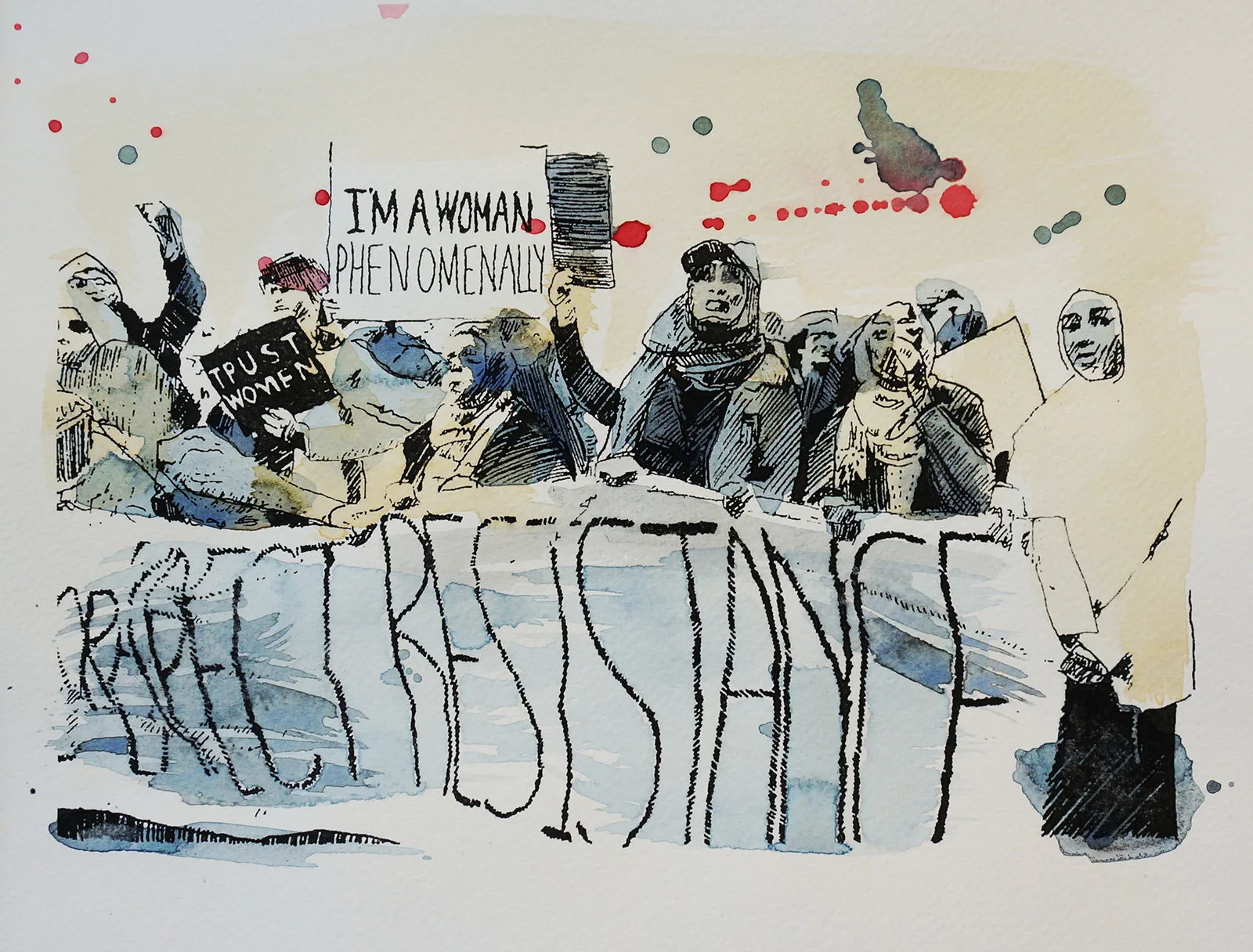 Ape_Bleakney_March Mixed Media - 'Phenomenally (6)', 9.5''x12.5'', Screen Print + Watercolor, 2018 copy.jpg
