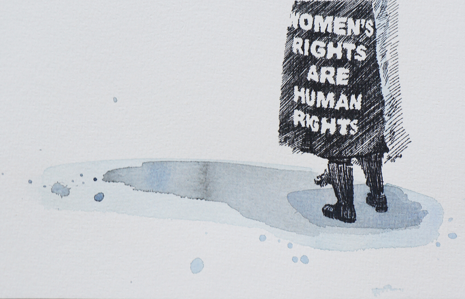Ape_Bleakney_March Mixed Media - 'Women's Rights (2)', 6.5''x9.5'', Screen Print + Watercolor, 2018 copy.jpg
