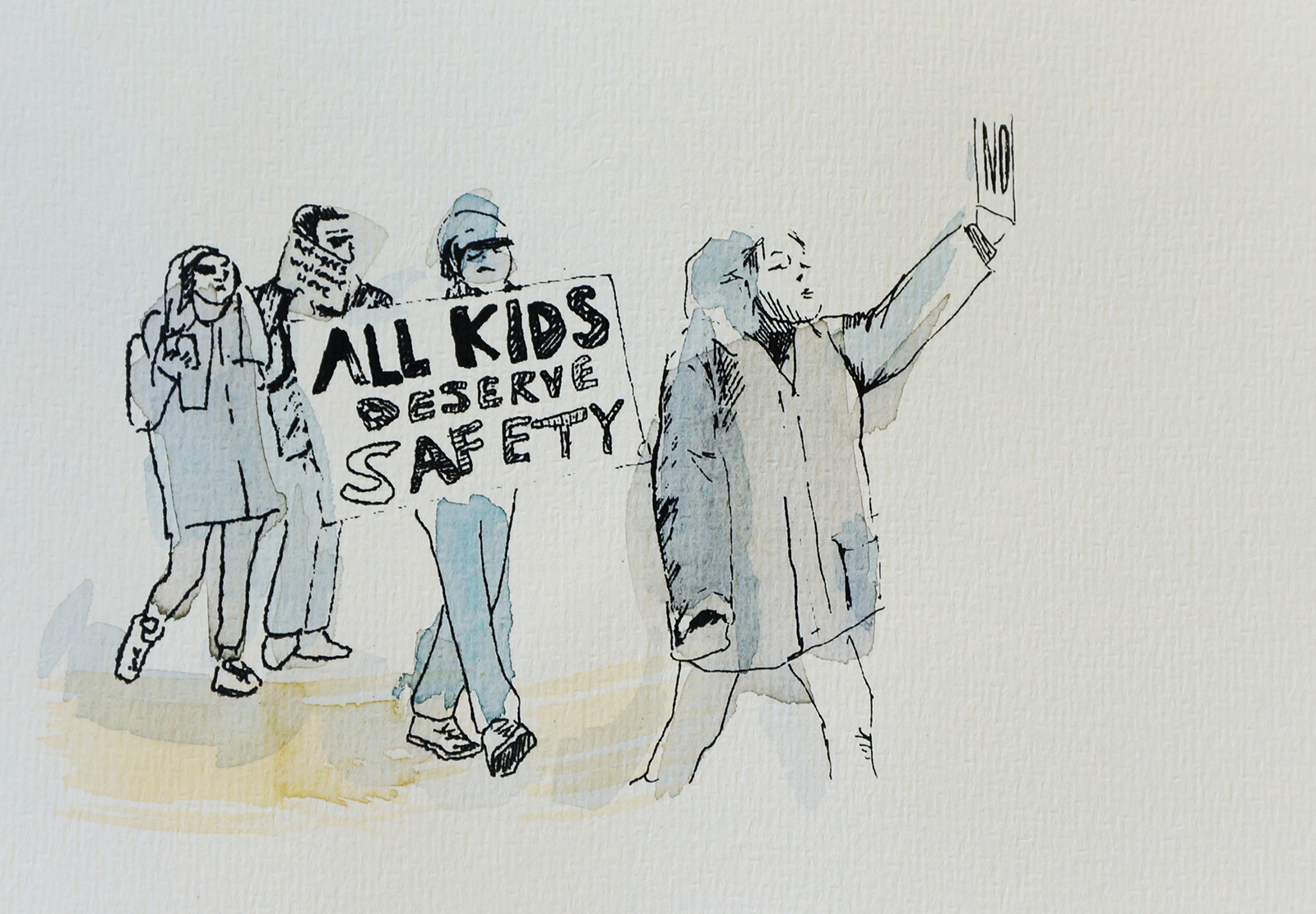 Ape_Bleakney_March Mixed Media - 'All Kids (4)', 6.5''x9.5'', Screen Print + Watercolor, 2018 copy.jpg